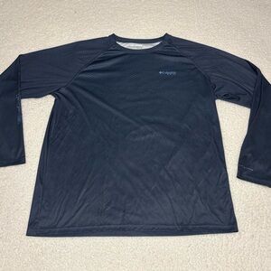 Columbia PFG Men Blue Terminal Tackle Performance Long Sleeve T-shirt